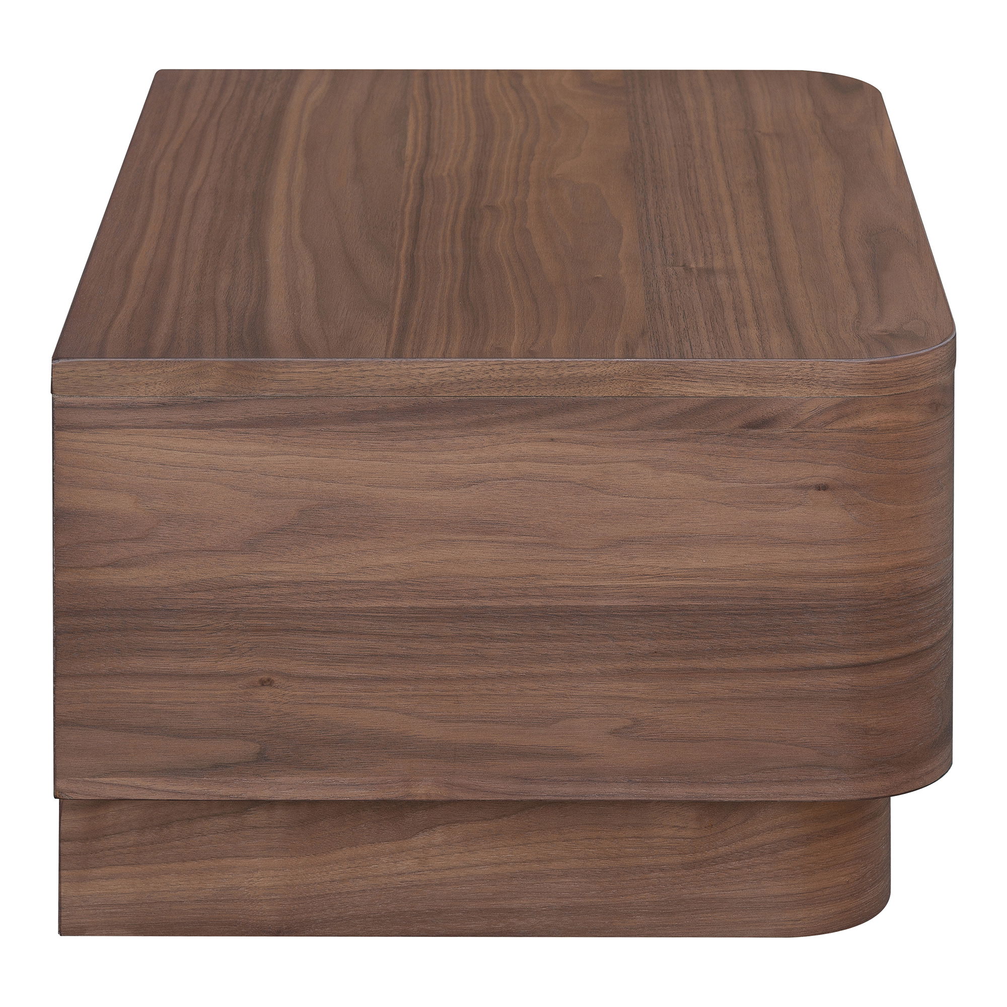 Round Off Small Nightstand Walnut, by Moe's Home, 20" width x 11" height x 15" depth View 4