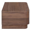Round Off Small Nightstand Walnut, by Moe's Home, 20" width x 11" height x 15" depth thumbnail 4
