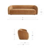 Faye Sofa Tan Faux Mohair, Sofas & Sectional by Moe's Home, 92" width x 29" height x 35" depth thumbnail 9