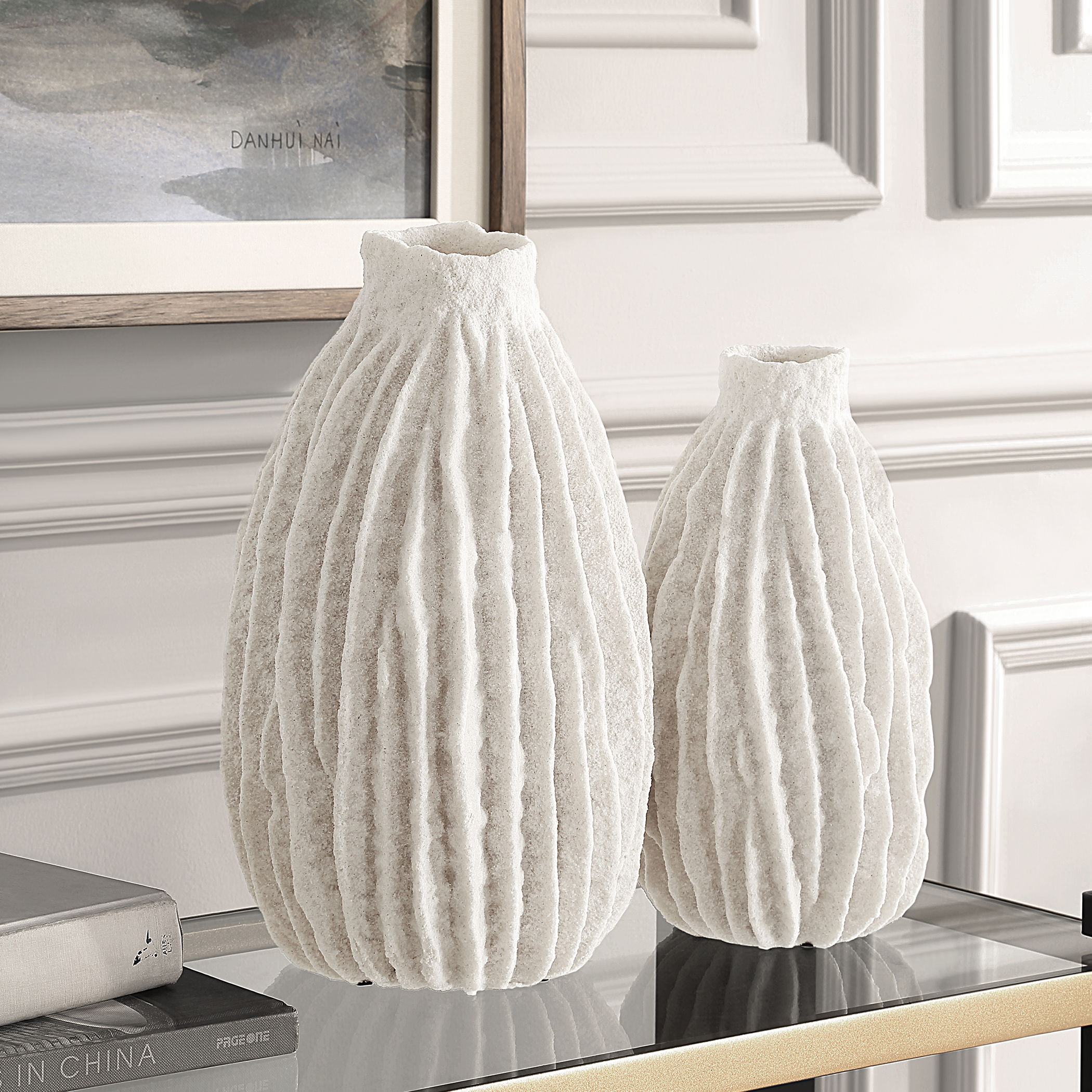 Ivory Ridge Vases Set/2 large image 