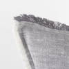 Thais 20x20 Blue and Cream Fringed Pillow Cover, Decorative Pillow by Mercana, 20" length x 20" width x 0.2" height thumbnail 10
