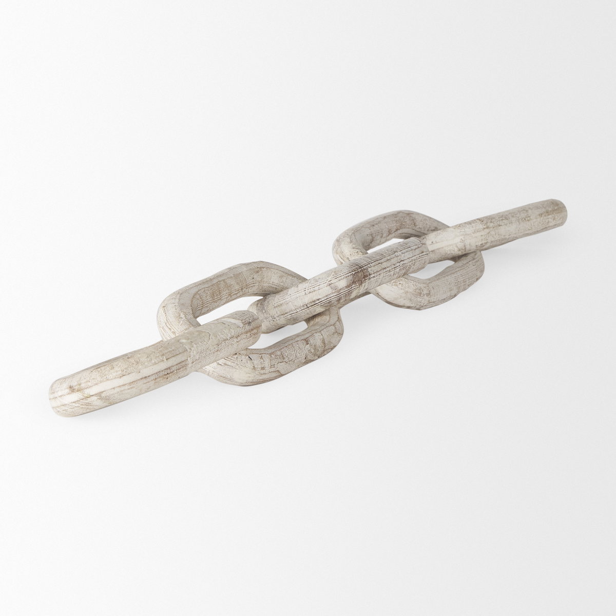 Alix  Beige Wooden Link Chain Decorative Object, by Mercana, 29" length x 5" width x 5" height View 5