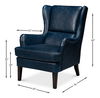Elite Wing Lounge Chair, Chateau Blue, Seating by Sarreid, 28" length x 36" width x 40" height thumbnail 15