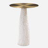 Hollen White Stone Accent Table, Side & End Table by Uttermost, 16" width x 22.5" height x 16" depth thumbnail 1