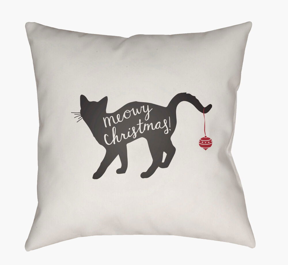 Meowy Accent Pillow, Decorative Pillow by Surya, 18" length x 18" width