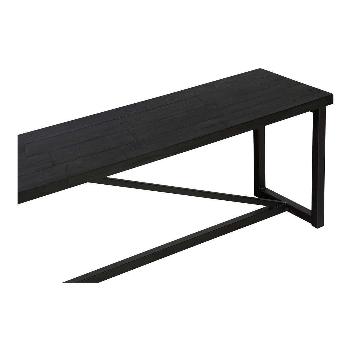 Sierra Bench Black, Benche by Moe's Home, 75" width x 18.25" height x 14" depth View 6