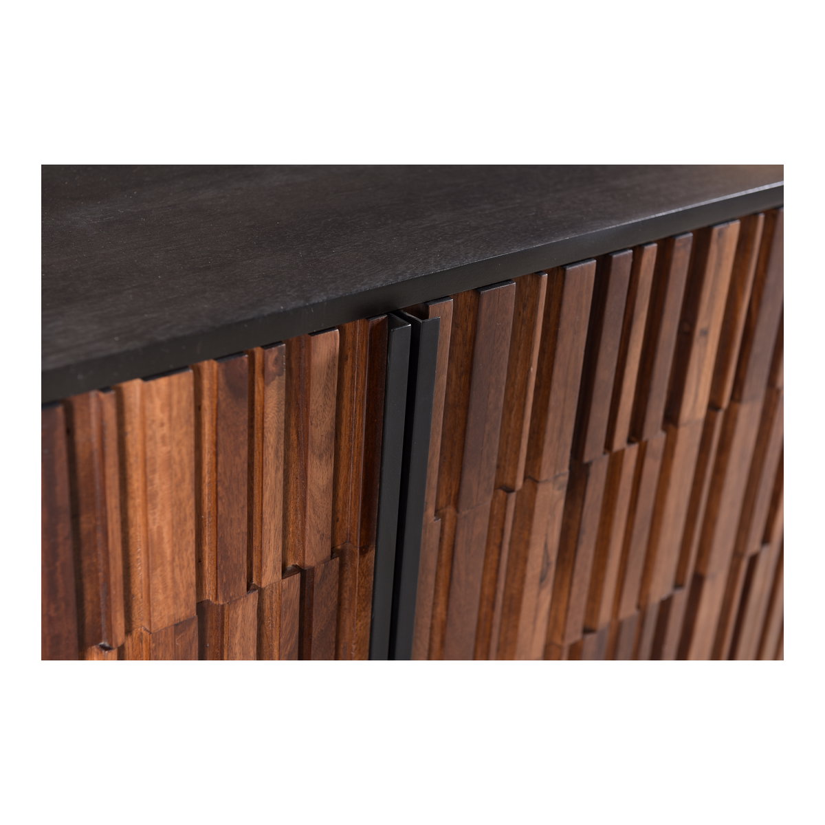 Jackson Sideboard Black, Cabinets & Sideboard by Moe's Home, 68.5" width x 30" height x 18" depth View 4