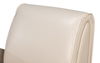 Carlisle Armchair, Crystal White Leather, Seating by Sarreid, 29" length x 37" width x 30" height thumbnail 4