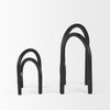 Springe Matte Black Metal Arched Decorative Object (Set of 2) thumbnail 4