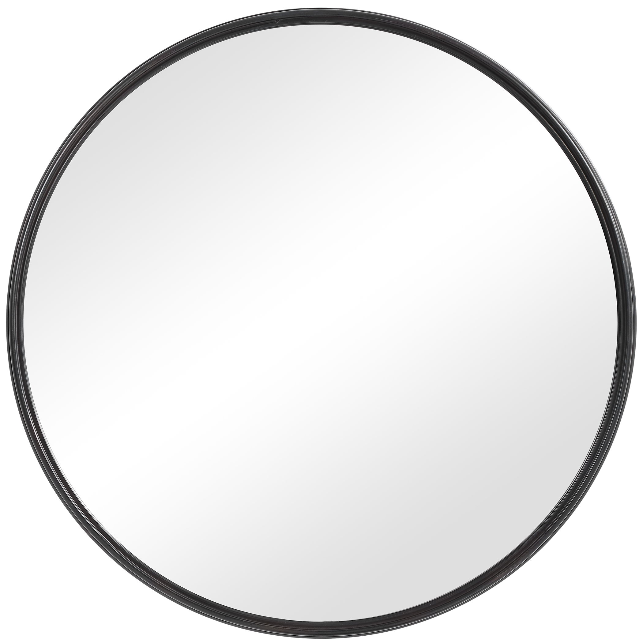 Belham Round Iron Mirror, by Uttermost, 34.87" width x 34.87" height x 1.75" depth View 1