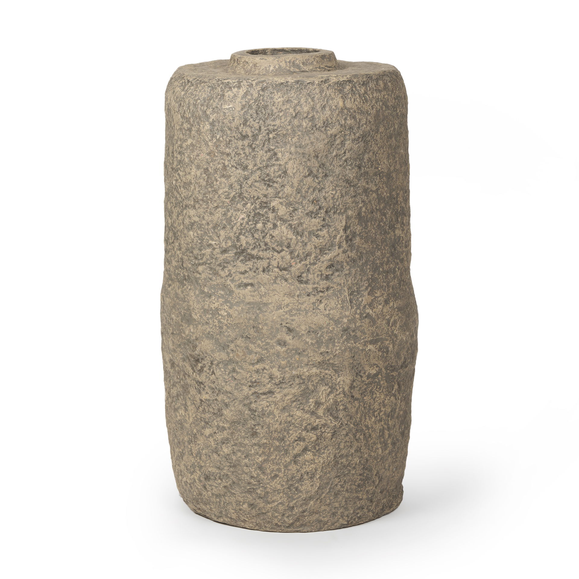 Rama Large Gray Paper Mache Floor Vase, by Mercana, 19" length x 19" width x 33" height View 1