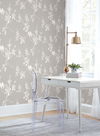 Imperial Blossoms Branch Grey & White Wallpaper thumbnail 1