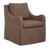 Luisa Pinstripe Swivel Chair, Accent Chair by Uttermost, 27.5" width x 35.5" height x 33.5" depth thumbnail 4