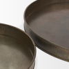 Varun Round Antiqued Brass Metal Tray (Set of 2) thumbnail 6