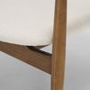 Haggen Medium Brown Oak Wood with Cream Fabric Accent Chair thumbnail 9
