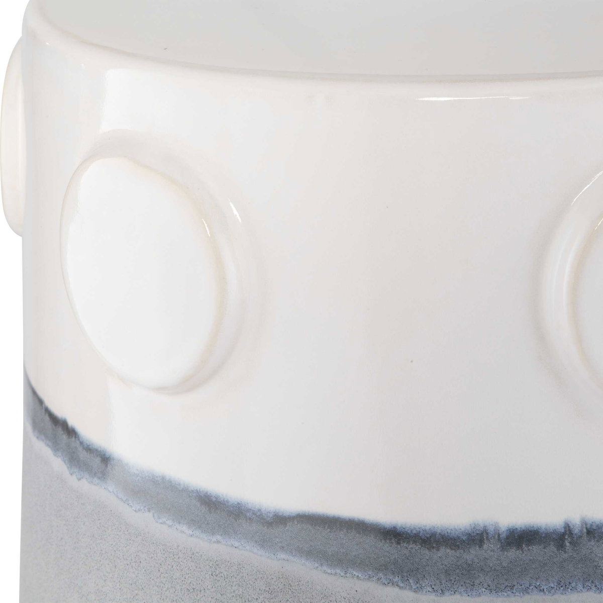 Mulvane Ceramic Garden Stool, Furniture by Uttermost, 14.25" width x 17.37" height x 14.25" depth View 5