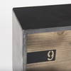 Harvey  Black Metal and Wood Rectangular Table Clock, by Mercana, 12.99" length x 4.53" width x 8.07" height thumbnail 10