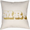 Mr & Mrs Accent Pillow, Decorative Pillow by Surya, 16" length x 16" width thumbnail