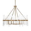 Crystal Stick 8 Light Brass Chandelier, Pendant by Uttermost, 38.75" width x 31.25" height x 38.75" diameter x 38.75" depth thumbnail 1