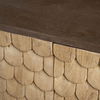Swordfish 72L x 19W  x 30.25H Two-Tone Brown Wood Cabinet Silver Metal Base 4 Cabinet Door Sideboard thumbnail 7