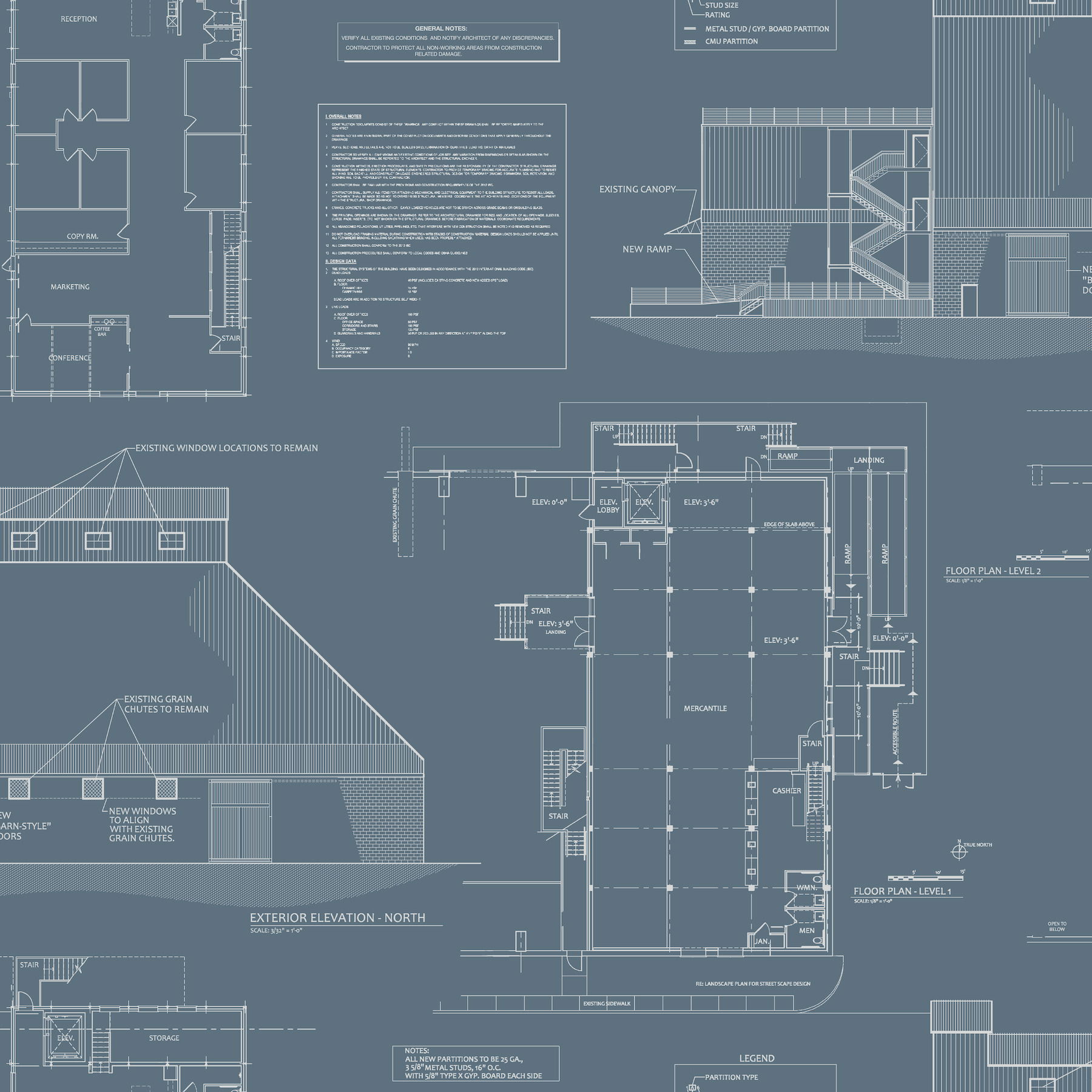 The Market Blue & White Wallpaper The Market Blue & White Wallpaper large image