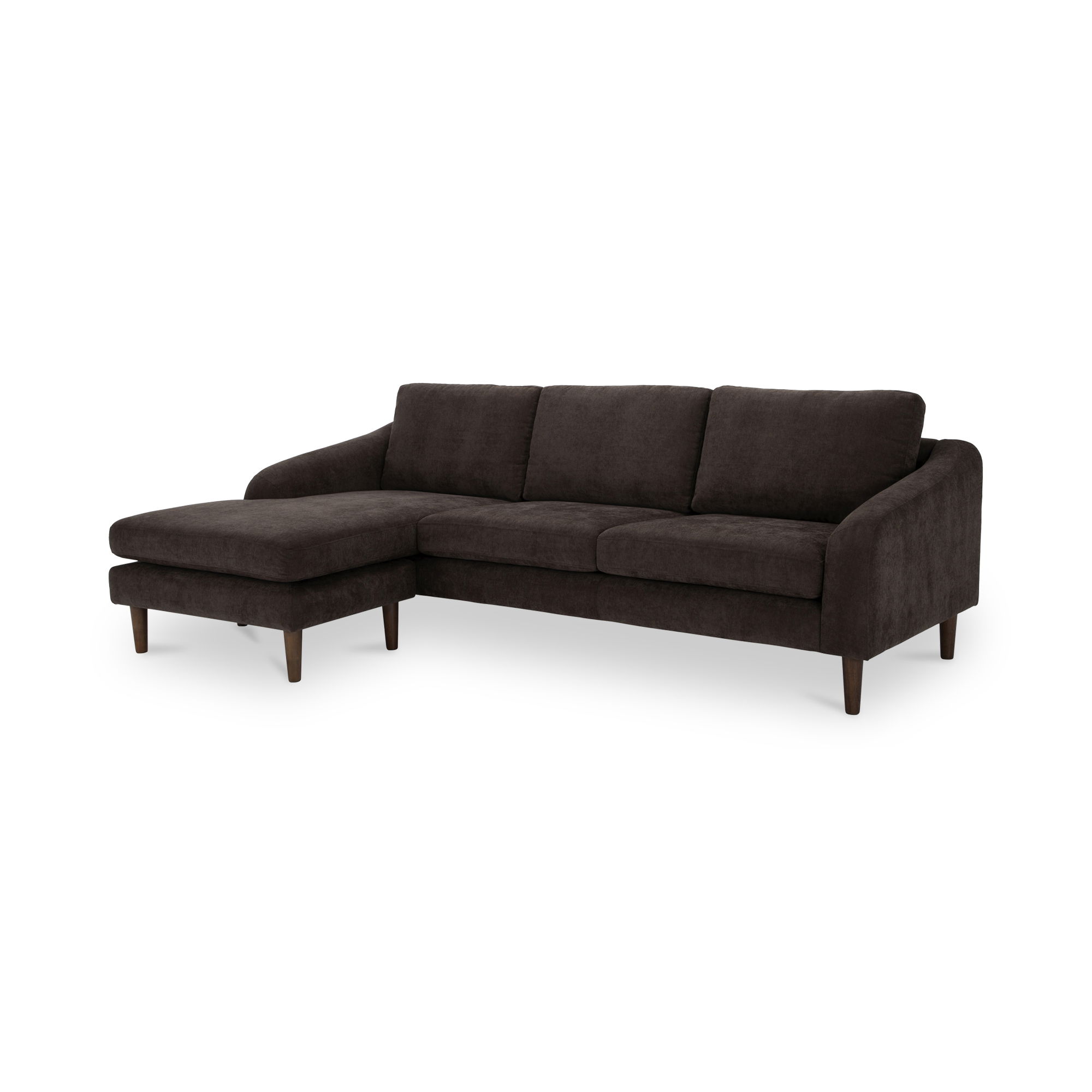 Quinn Sectional Dark Brown large image 