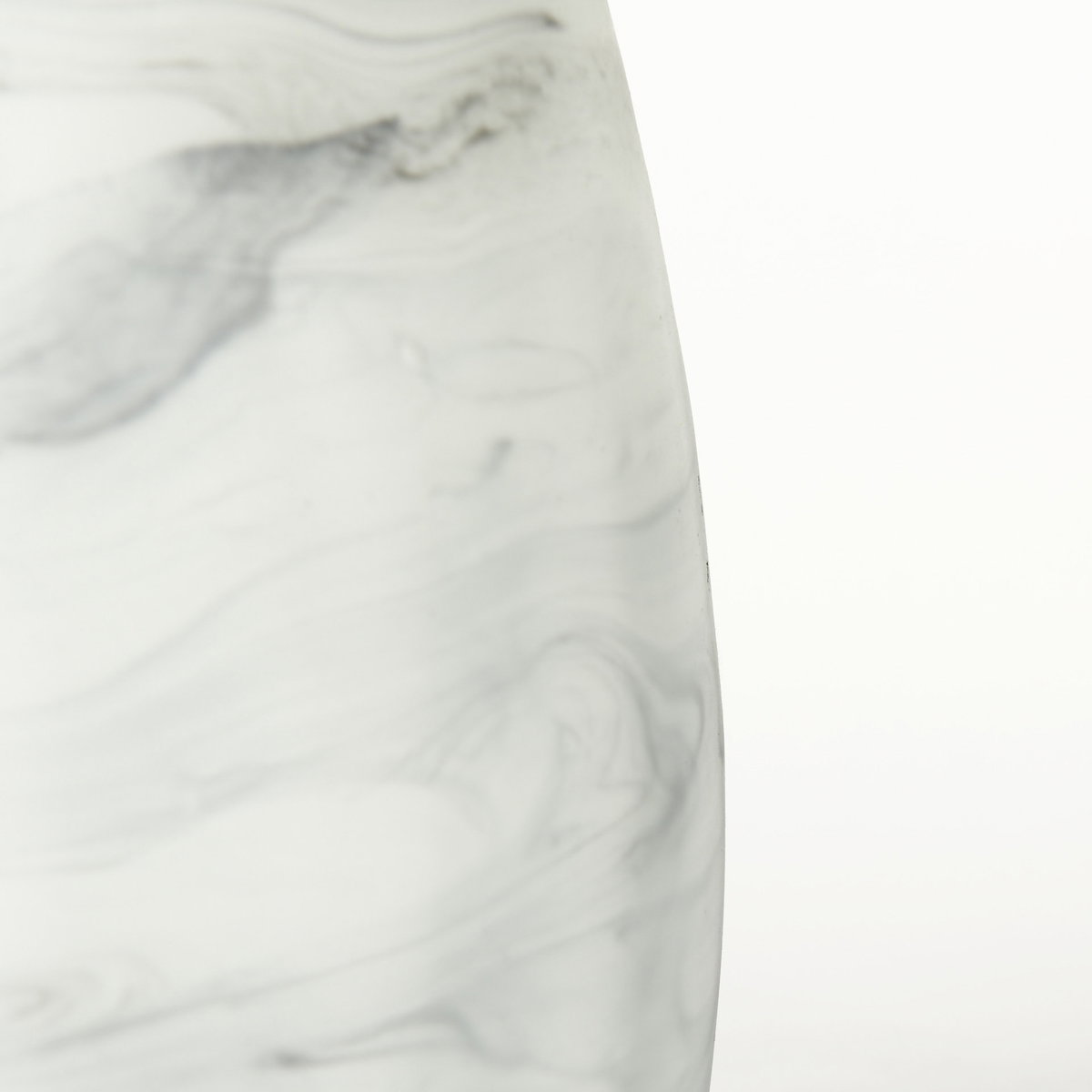 Volta I Short Gray Cream Glass Abstract Pattern Vase, by Mercana, 6.8" length x 6.8" width x 8.1" height View 7