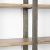 Taunton 80L x 10.5W x 90H Medium Brown Wood with Antique Nickel Metal Frame 6 Tier Shelving Unit thumbnail 11