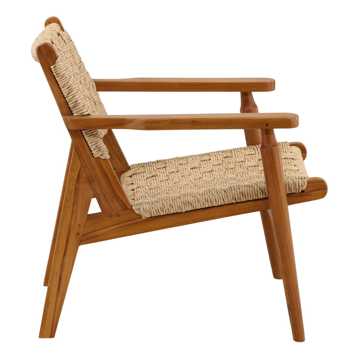 Parley Outdoor Occasional Chair Natural, Accent Chair by Dovetail, 29.13" width x 30.12" height x 29.5" depth View 3