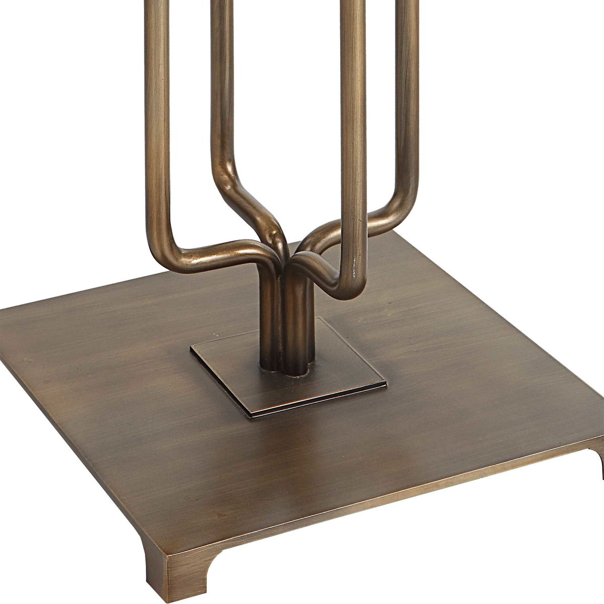 Link Brushed Gold Floor Lamp, by Uttermost, 19" width x 67" height x 19" depth View 8