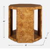 Indus Burl Side Table, Furniture by Uttermost, 26" width x 26" height x 26" depth thumbnail 3