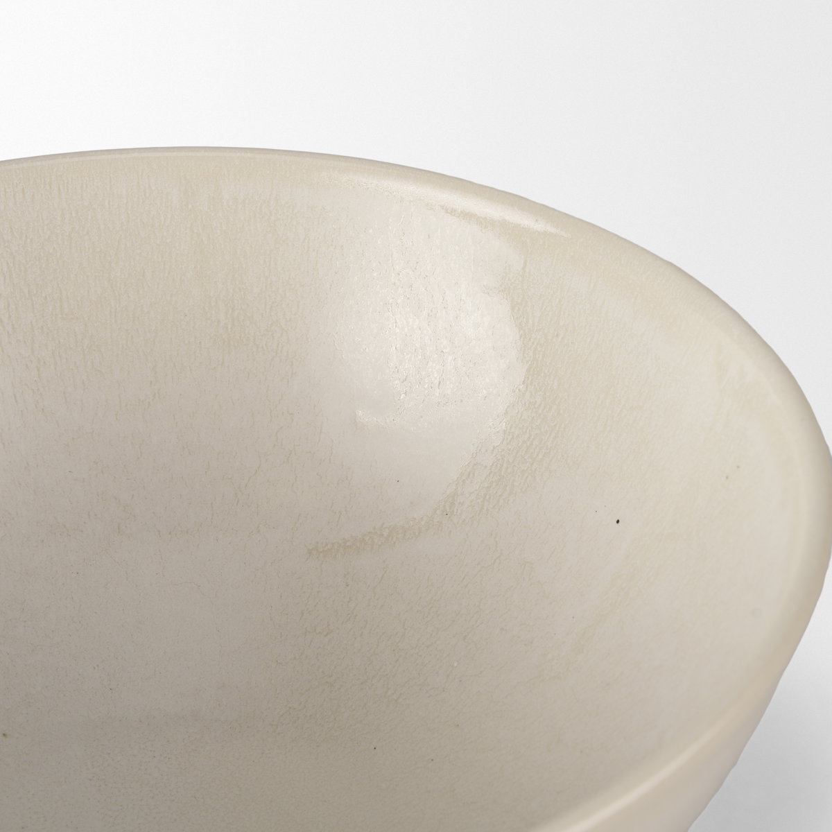 Tyren Cream Glazed Decorative Round Ceramic Bowl, Decorative Bowl by Mercana, 12.2" length x 12.2" width x 5.91" height View 7