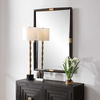Larkin Dark Wood & Brass Mirror, by Uttermost, 29.75" width x 43.5" height x 2" depth thumbnail 4