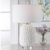 Caelina Textured White Table Lamp thumbnail 4