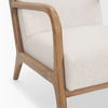 Cashel Accent Chair with Medium Brown Wood and Beige Fabric thumbnail 9