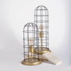 Carkner I (38'H) Gun-Metal Grey Cylindrical Metal Cage Table Lamp, by Mercana, 17" length x 17" width x 38" height thumbnail 3