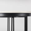 Tanner 32'L x 32'W Pedestal Dining Table | White Marble & Black Metal | Seats 2, by Mercana, 32" length x 32" width x 36" height thumbnail 6