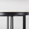Tanner 32'L x 32'W Pedestal Dining Table | White Marble & Black Metal | Seats 2, by Mercana, 32" length x 32" width x 36" height thumbnail 6