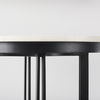 Tanner Marble & Matte Black Bistro Table, Dining Table by Mercana, 32" length x 32" width x 36" height thumbnail 6