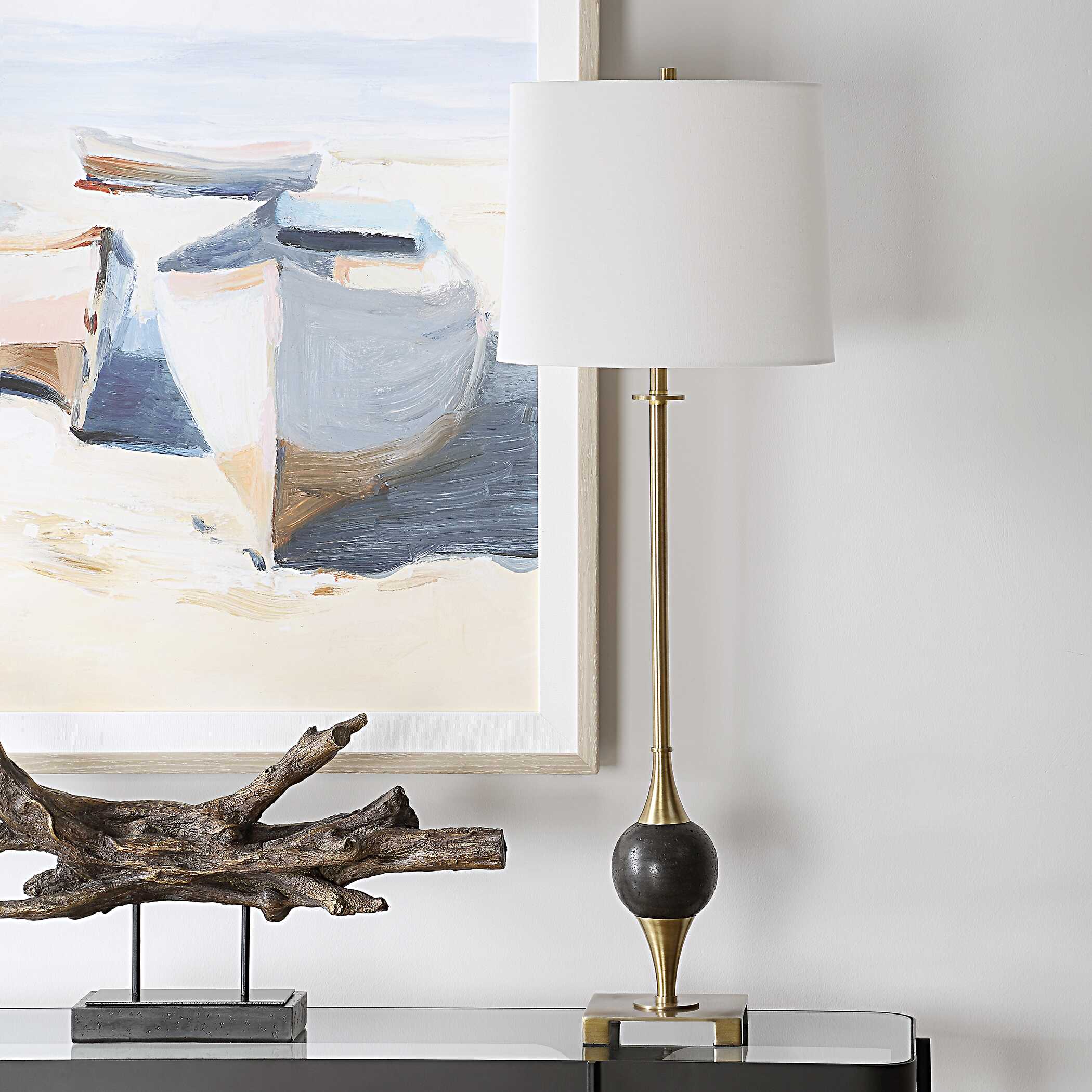 Dempsey Marble Buffet Lamp large image 