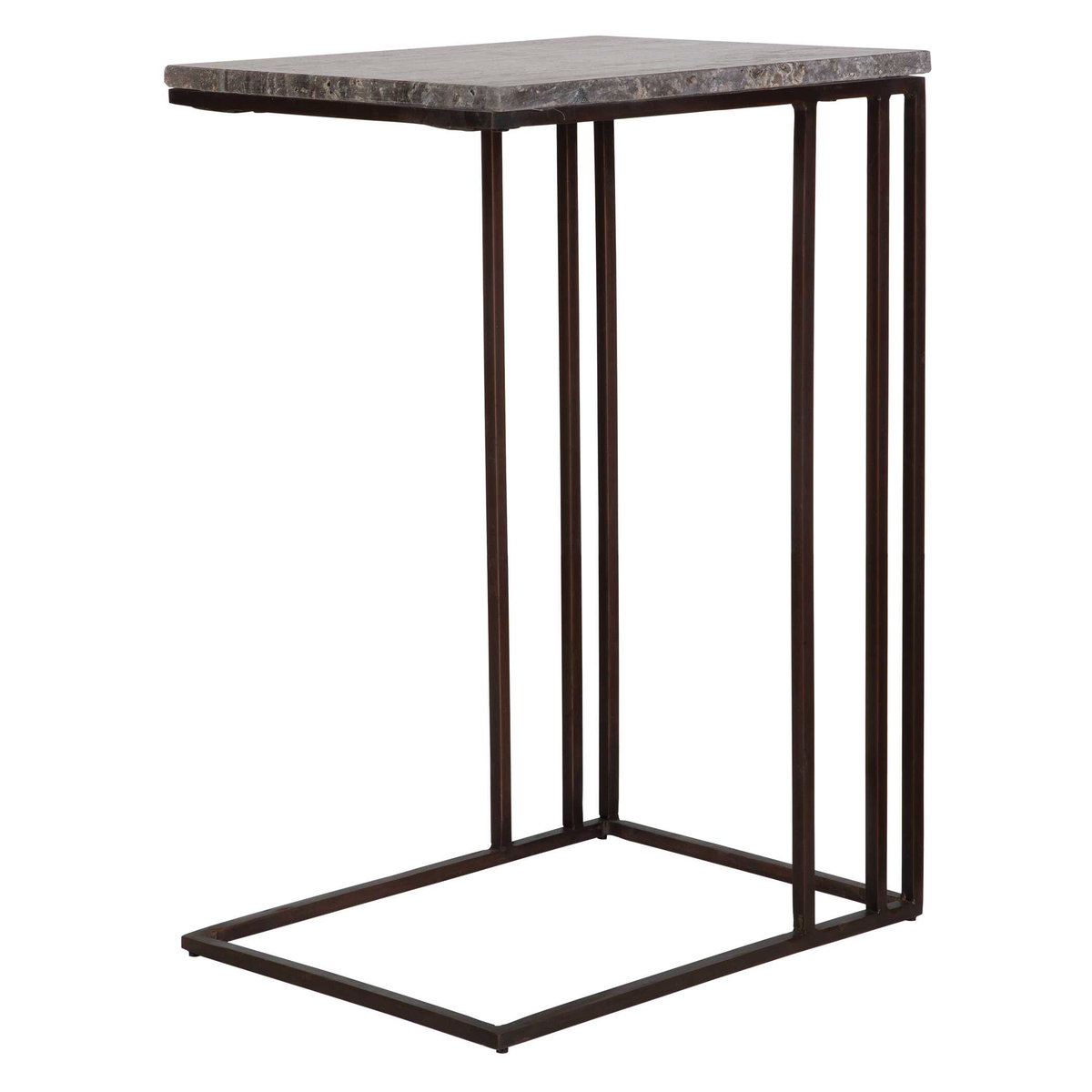 Theodore Travertine Accent Table, Furniture by Uttermost, 16" width x 23" height x 12" depth View 6