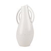 Urvi Tall Off White Speckled Asymmetrical Ceramic Vase, by Mercana, 7.09" length x 5.91" width x 13.98" height thumbnail 1