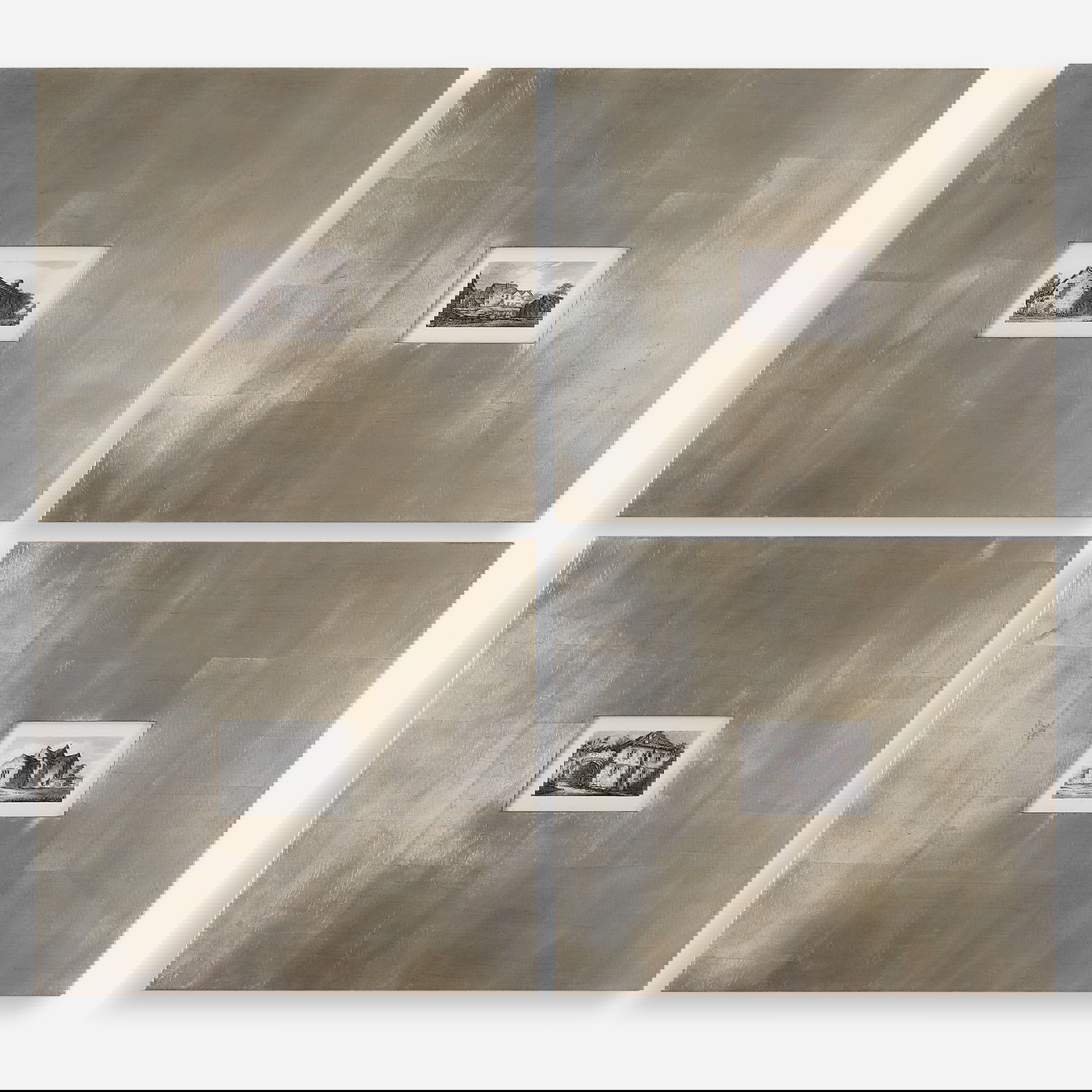 Historical Buildings Framed Art Set/4, Painting by Uttermost, 23.12" width x 21.12" height x 0.5" depth View 1