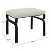 Diverge White Shearling Small Bench, Benche by Uttermost, 22.75" width x 18.75" height x 15.12" depth thumbnail 3