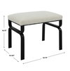 Diverge White Shearling Small Bench, Benche by Uttermost, 22.75" width x 18.75" height x 15.12" depth thumbnail 3