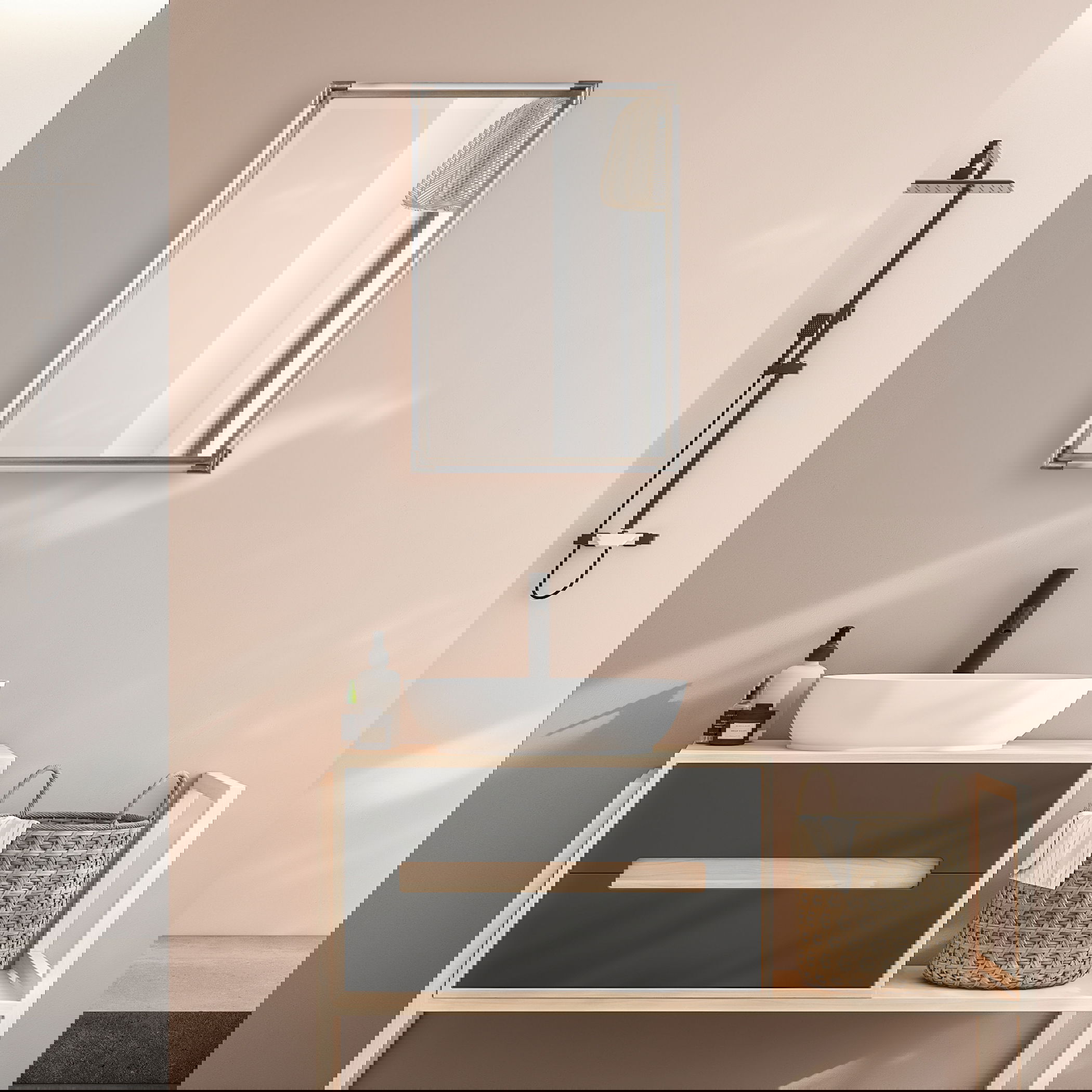 Mackai Metallic Silver Mirror, by Uttermost, 22.87" width x 32.75" height x 1.37" depth View 2