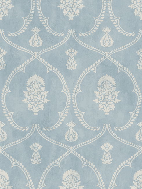 Royal Damask Blue Wallpaper