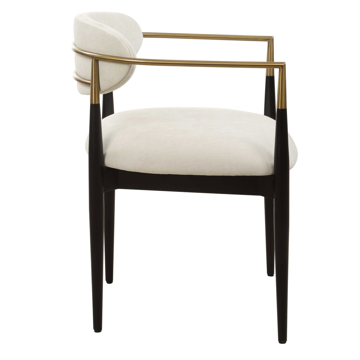Moxie White Dining Arm Chair, Dining Chair by Uttermost, 22" width x 30.5" height x 23.5" depth View 6