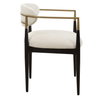 Moxie White Dining Arm Chair, Dining Chair by Uttermost, 22" width x 30.5" height x 23.5" depth thumbnail 6