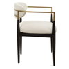 Moxie White Dining Arm Chair, Furniture by Uttermost, 22" width x 30.5" height x 23.5" depth thumbnail 6